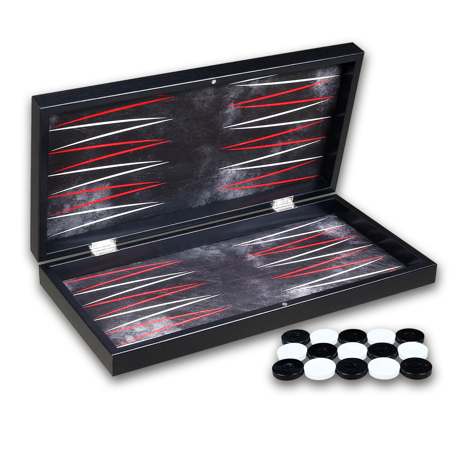 Leren Backgammon koffer - Maat XXL 48cm