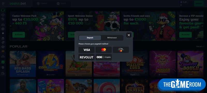 Storting bij Kryptonim sp z o.o. casino CashoBet